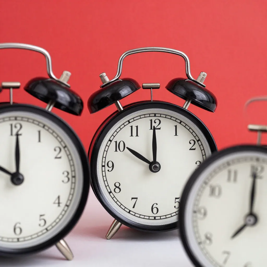 Esittelykuva erilaisista analogisista kelloista